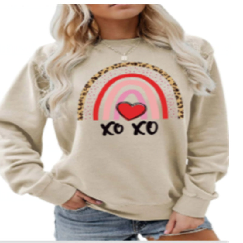 Luipaardprint Regenboog Modeprint Sweatshirt