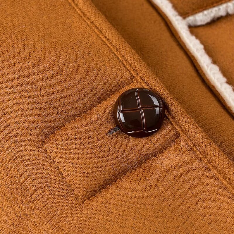 Fashion Casual Warme Winterjas met Geborduurde Geometrisch-patroon in Europese en Amerikaanse Stijl voor Dames