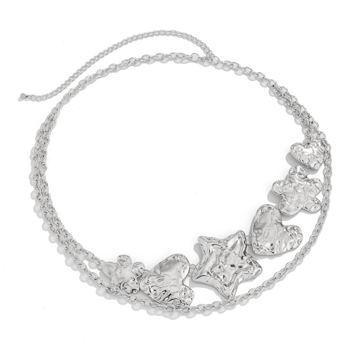 Modieuze Retro Metalen Tailleketting met Grote Zeesterren/Hartvormige Motief voor Dames