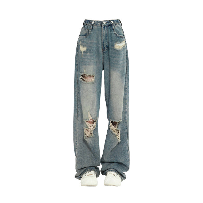 Amerikaanse Vintage Ripped Jeans voor Dames & Meiden