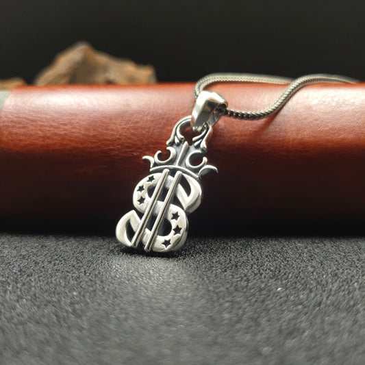 S925 Sterling Zilveren Trendy Amerikaanse Dollar Symbool Hanger voor Dames