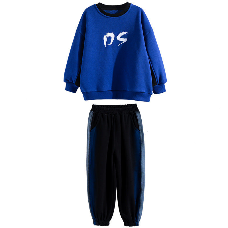Westerse Stijl 2-delige Outfit Sweater met Cartoonprint & Joggingbroek voor Kinderen/ Tieners