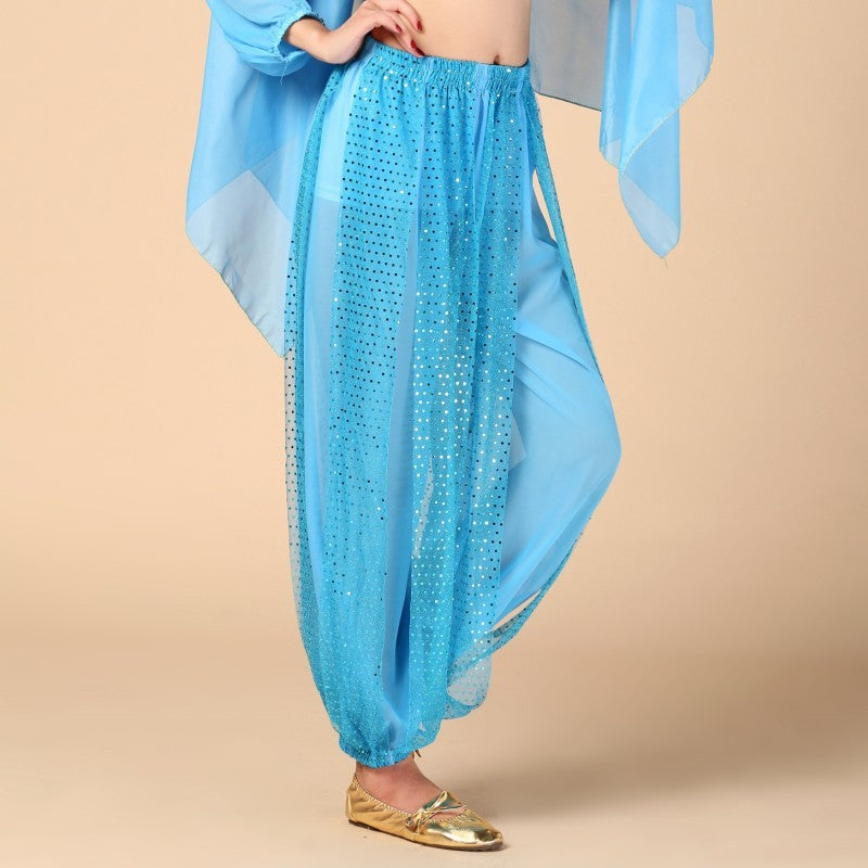 Indiase Dansbroek met Pailletten van Chiffon voor Dames