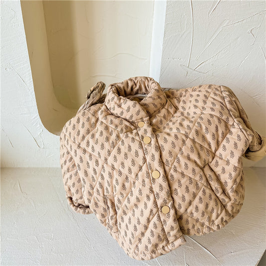 Casual Katoenen Winterjas met Bladeren voor Kinderen