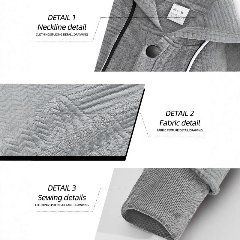 Casual Effen Kleur Losse Sportsweater met Capuchon en Trekkoord voor Heren