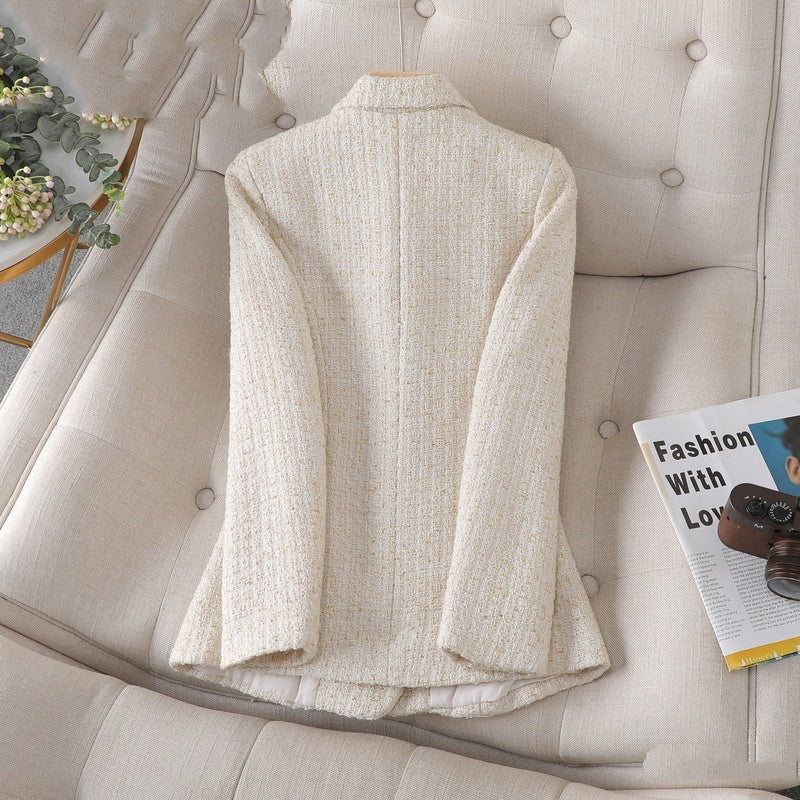 Amerikaanse Elegante Casual/ Business Geruite Lange Mouw Blazer-jas met Knoopsluiting en Zakken voor Dames & Plus-size