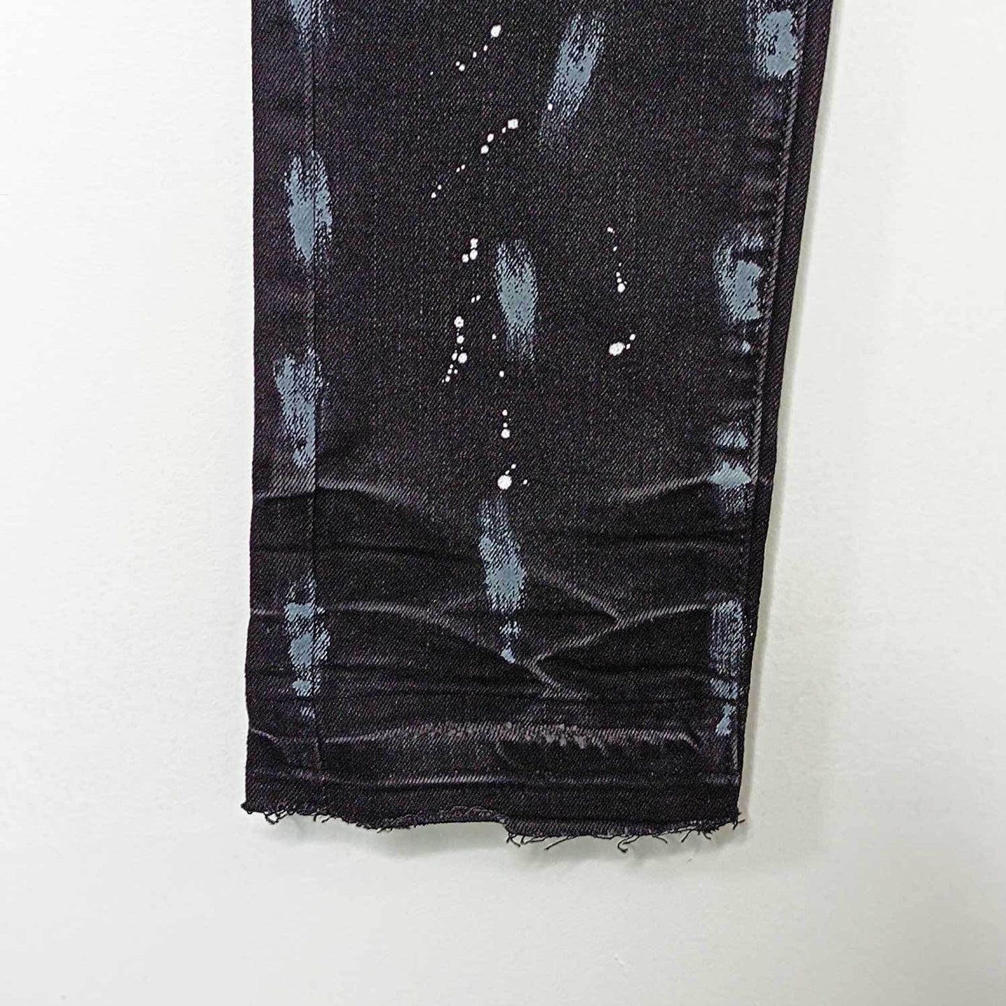 American High Street Ripped Straight Stretch Jeans met Paint Splash voor Heren/ Jongens