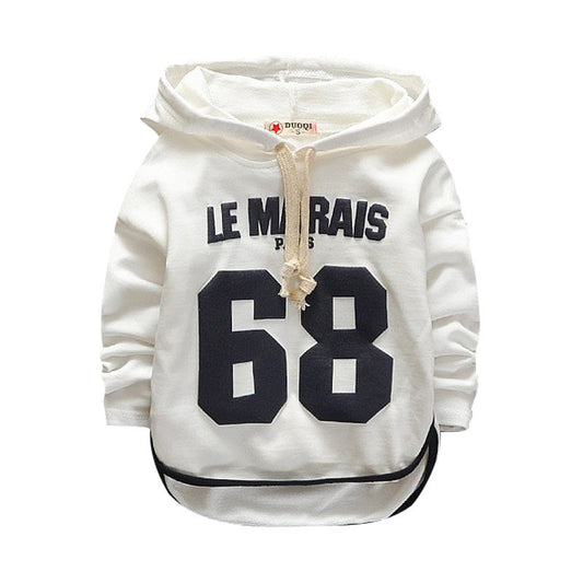 Cartoon casual baby hoodie met digitale print