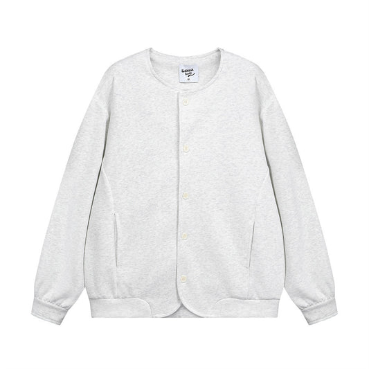 Amerikaanse Stijl Effen Kleur Losse Cardigan Trui met Knoop voor Heren & Jongens