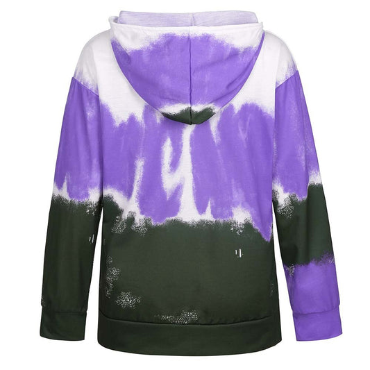 Hoodie met tie-dye print