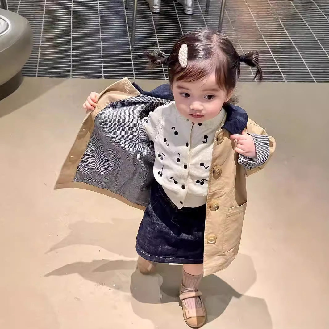 Trenchcoat met Knopen voor Meisjes