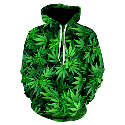 Dames New Leaf Print Hoodie