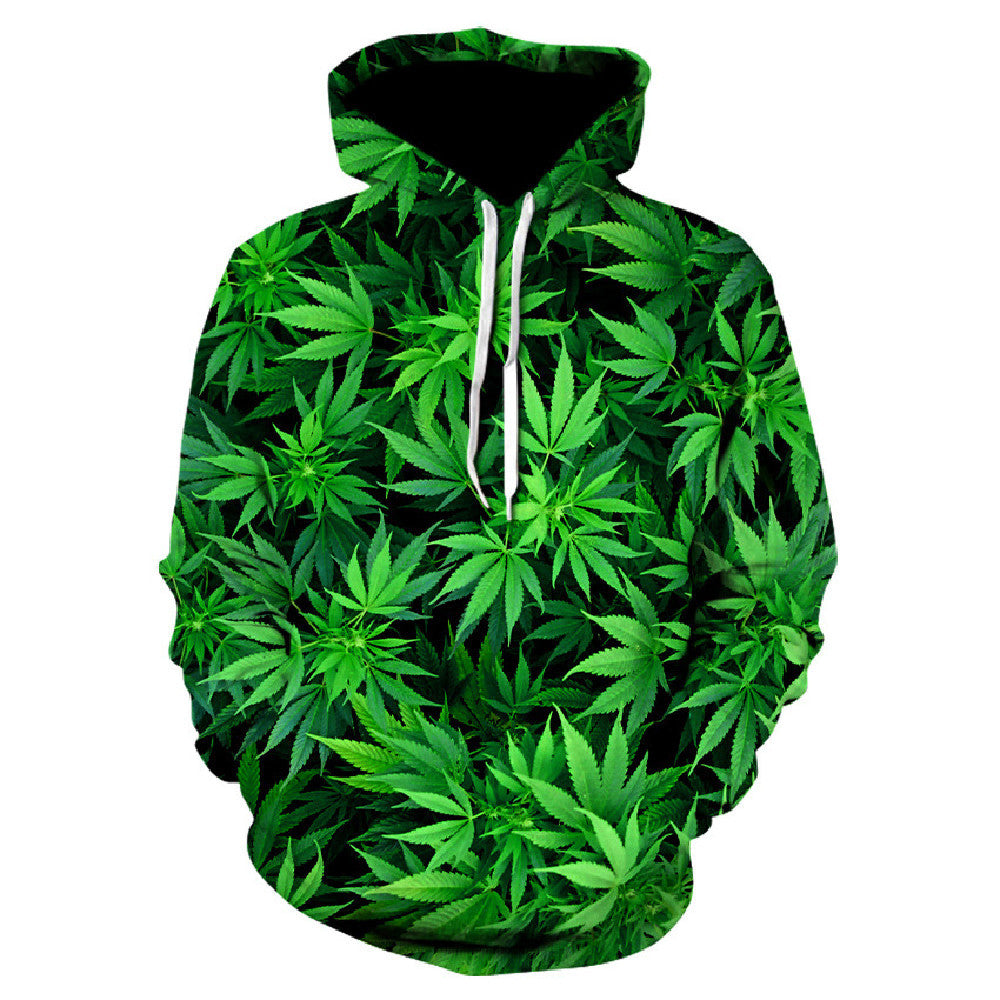 Dames New Leaf Print Hoodie