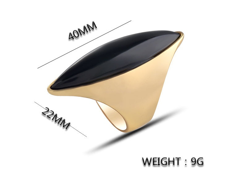 Amerikaanse Elegante Vintage Geometrisch Edelsteen Ring voor Dames