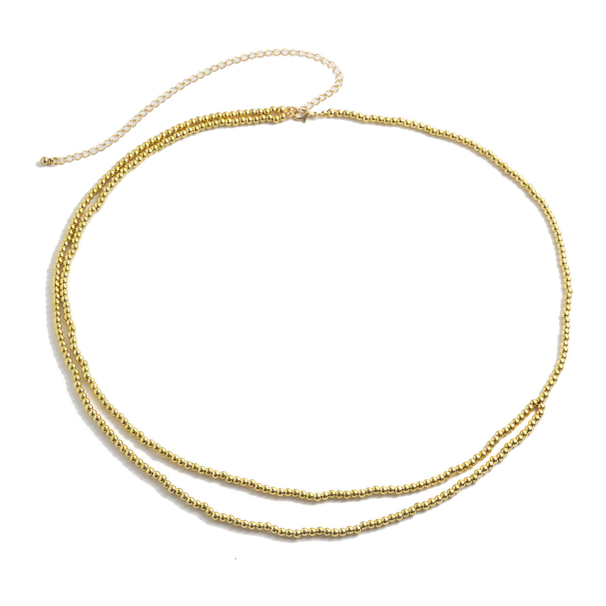 Eenvoudig Universele Sexy Dubbellaagse Effen Kleur Tailleketting met Imitatie Parels voor Dames