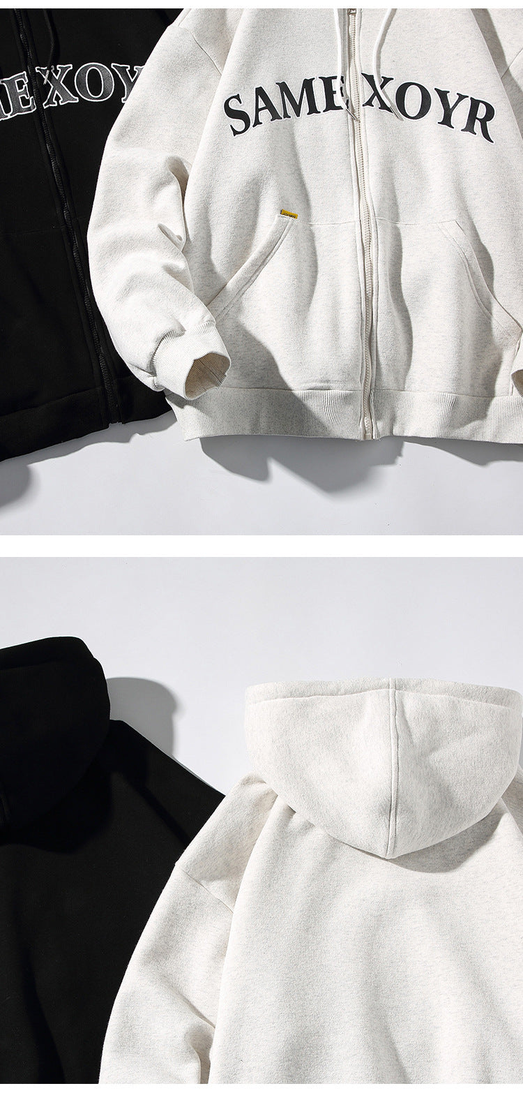 Capuchonvest met print