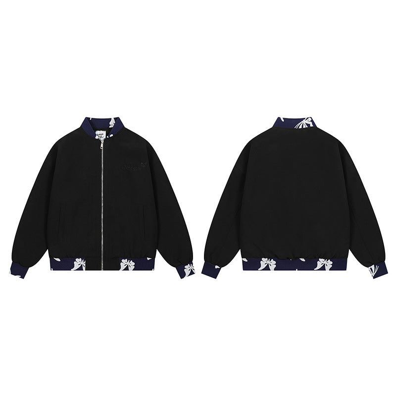 Amerikaanse Retro High Street Jacquard Weave Zip Jacket voor Dames & Plus-Size