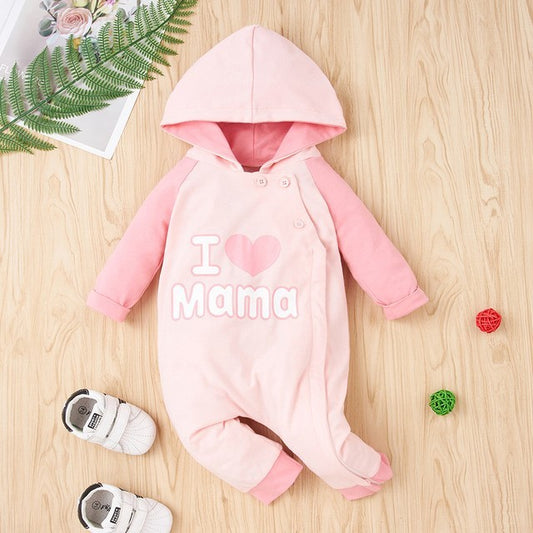 Outfit voor Kinderen Roze / Grijze Romper Jumpsuits met Capuchon