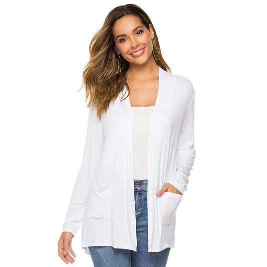 Europese en Amerikaanse Middellange Cardigan-trui voor Dames/ Plus-size & Meiden