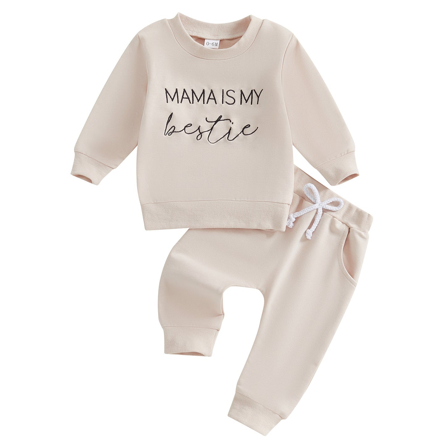 Mode Tweedelig-set Sweatshirt met letterprint & Broek voor Baby's/Peuters in Europese en Amerikaanse Stijl