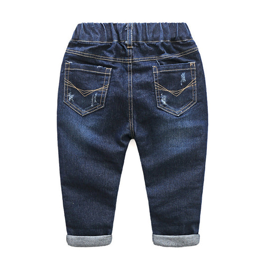 Donkerblauw Casual Jongens Kruipjeans voor Peuters/ Kinderen
