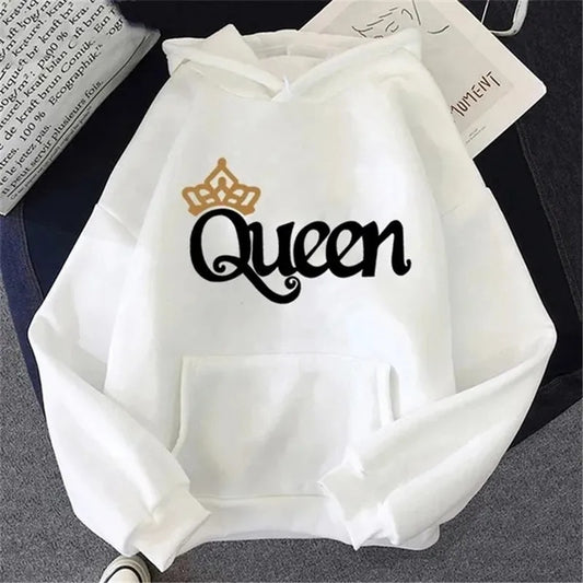 QUEEN Print Hoodies Fleece Hoodie