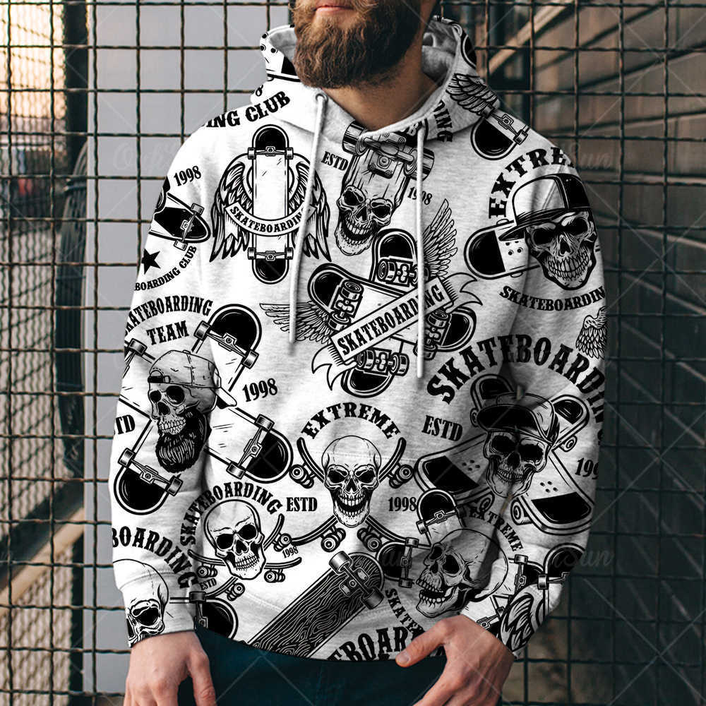 Geprinte hoodie met capuchon