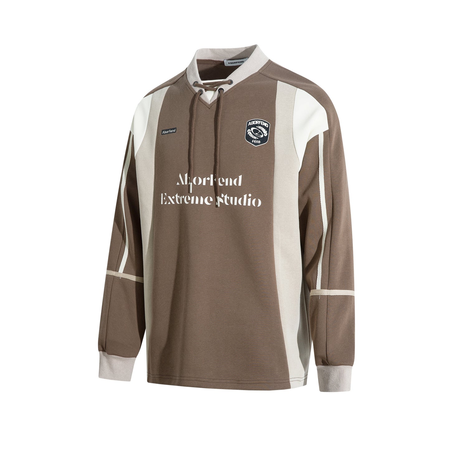 Retro sportstijl V-hals patchwork Sweatshirt