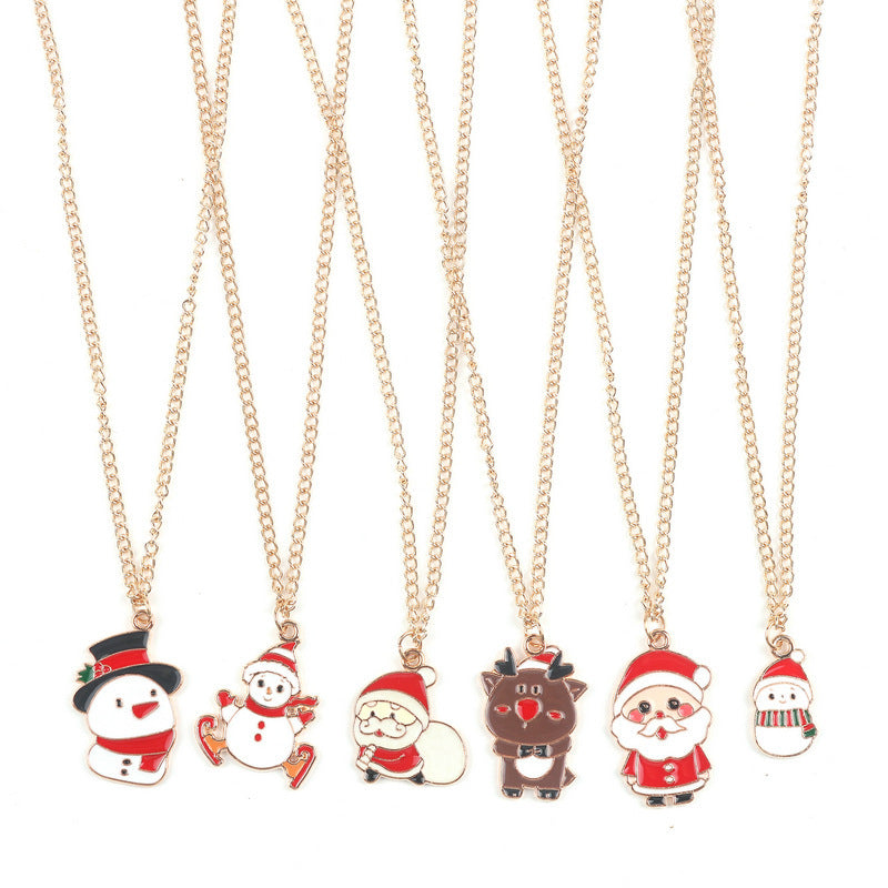 Kerstmis Elegante Schattige Goudkleurige Halstketting met Kerst-sieraad Hanger voor Kinderen
