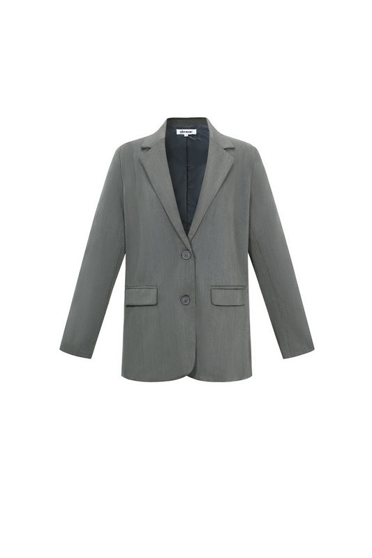 Geweven Polyestervezel Vrouwen Jas Elegant Letters