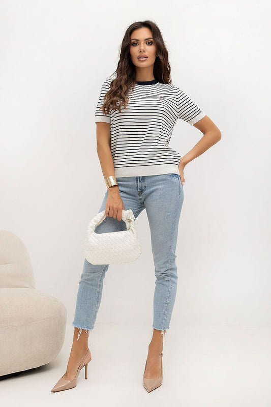 Trui met korte mouwen model 230140 Italy Moda