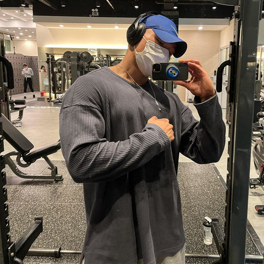 Amerikaanse Effen Gestreepte Sporttrui voor Heren