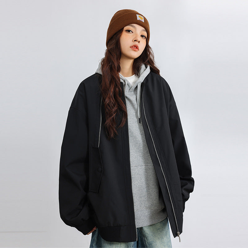 American High Street Style Warme Bomberjacket met Ritssluitng voor Dames & Plus-size