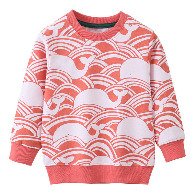 Reliëf Sweatshirts met Cartoonprint voor Kinderen