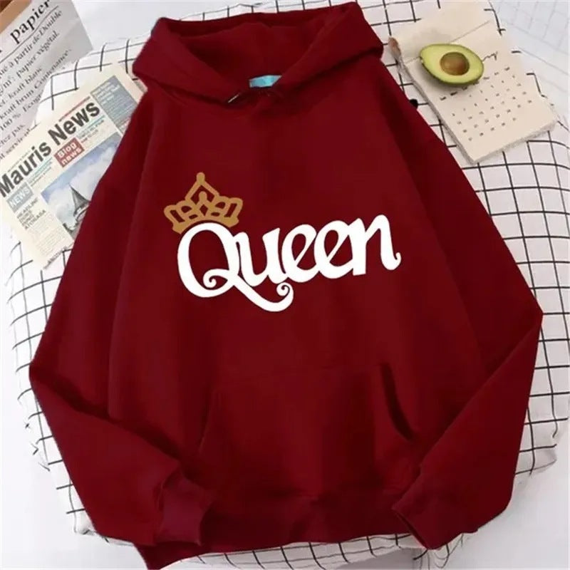 QUEEN Print Hoodies Fleece Hoodie
