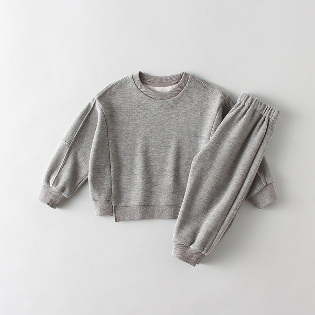 Tweedeligepak voor Kinderen Warme Fleece Vest/ Hoodie & Broek Meisjes