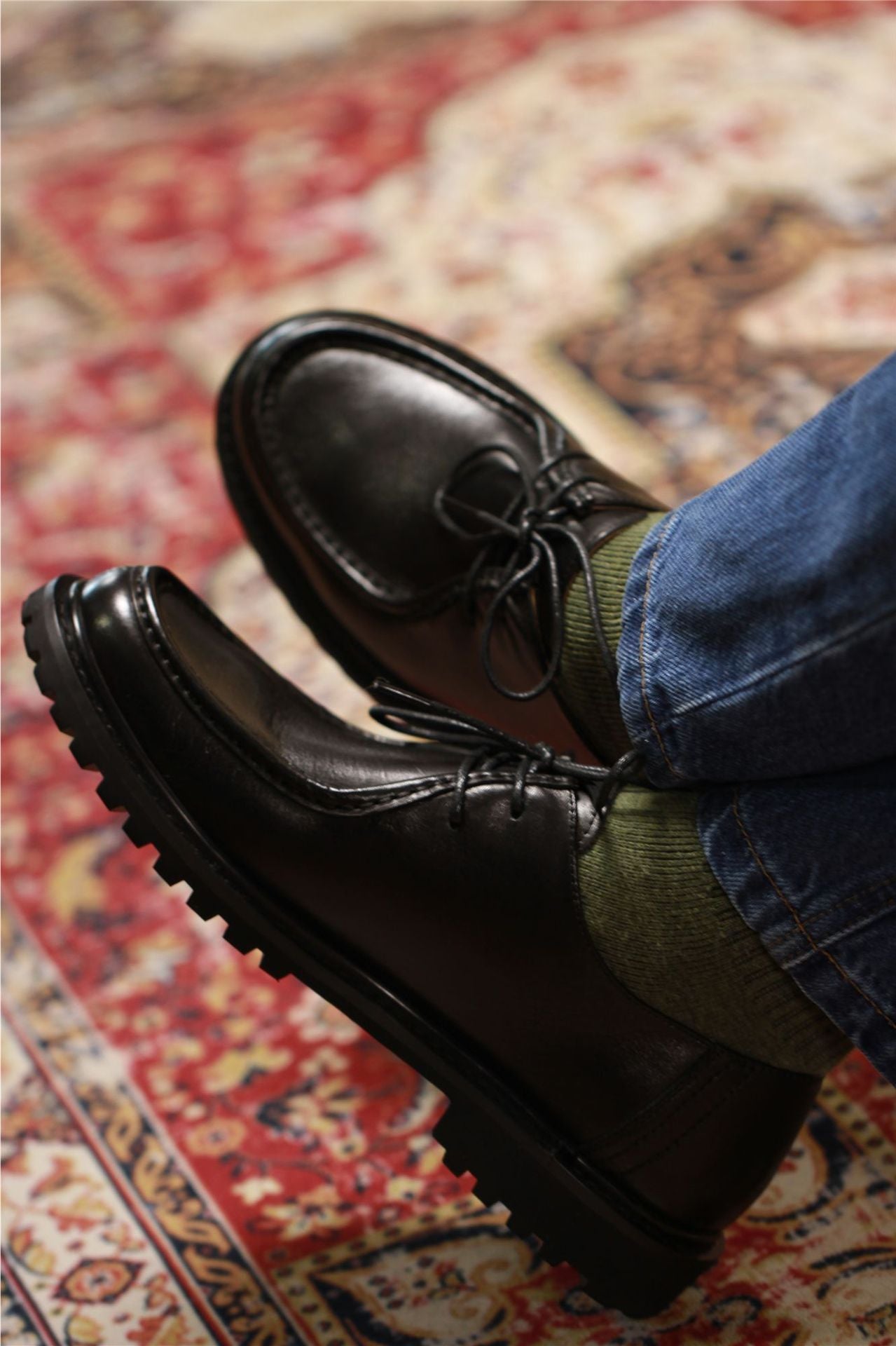 Europese Retro Casual Stijlvolle Derby Schoenen van Echt Leer met Ronde Neus en Vetersluiting in Indiase Stijl voor Heren