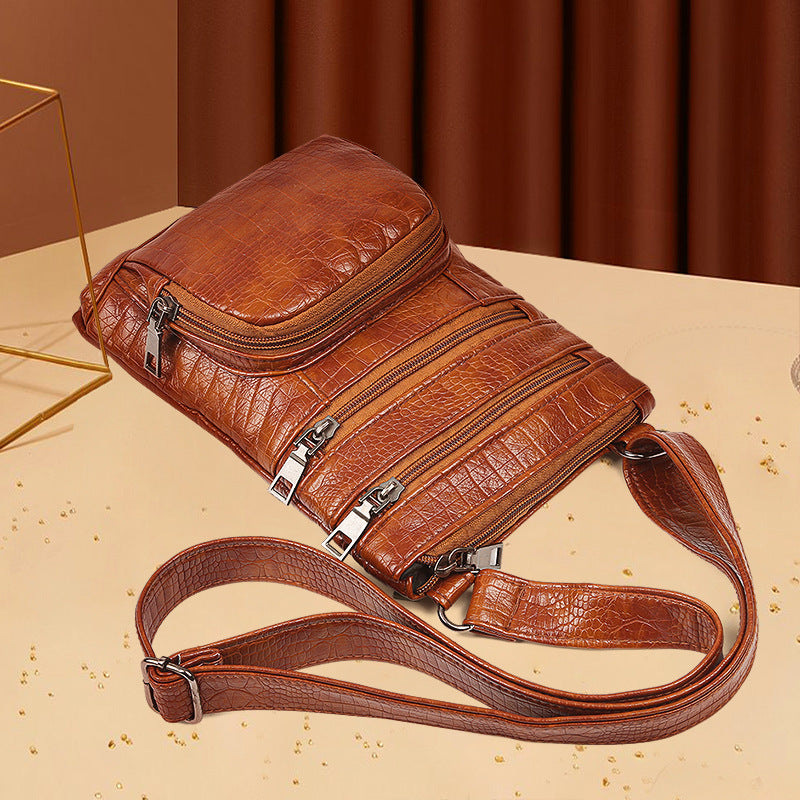 Damesmode Retro Zachte Leren Schoudertas