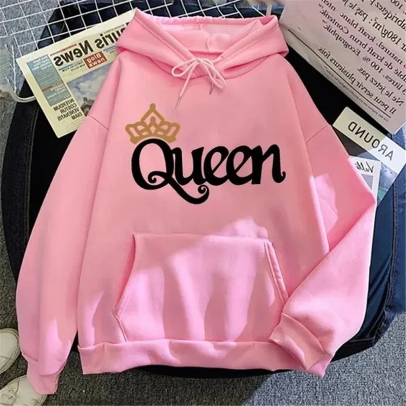 QUEEN Print Hoodies Fleece Hoodie