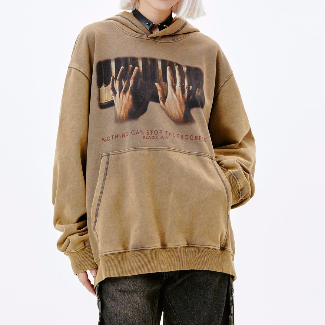 American Street Trendy Gewassen en Gedragen Hoodie met Cartoonprint voor Dames/ Plus-size & Meiden