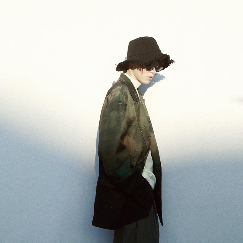 Trendy Vintage Oil Painting van Portrait Of Men in Jacket voor Heren/ Dames & Plus-size