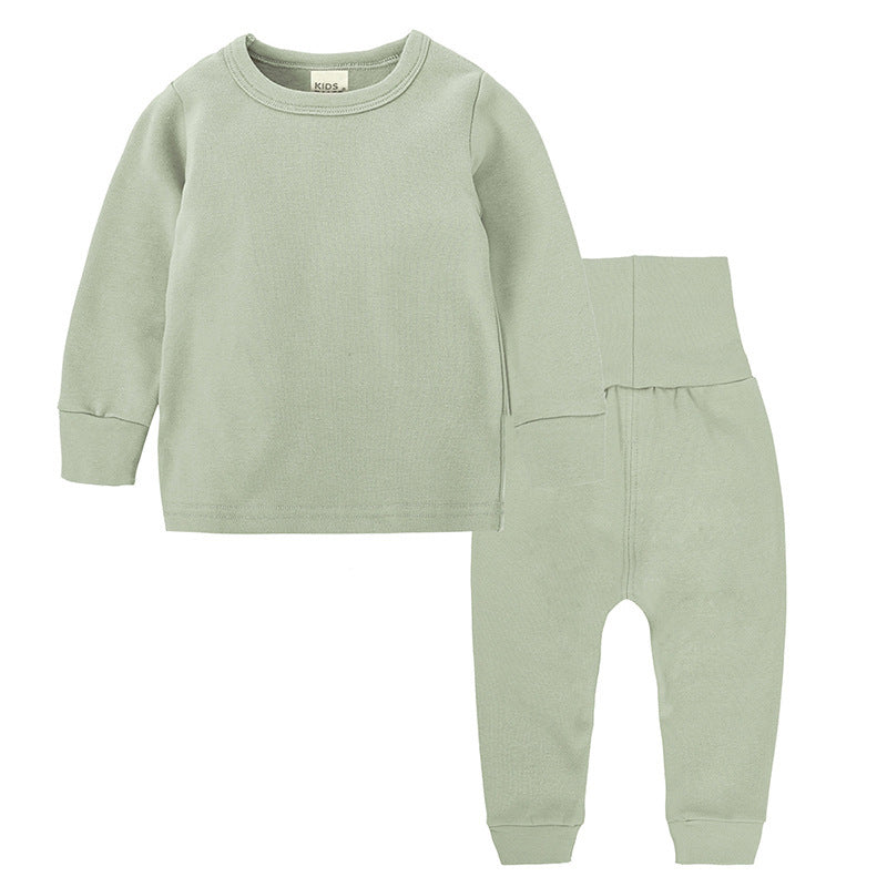 Winterse Warme Basic Kinderpyjama Tweedelig-Set