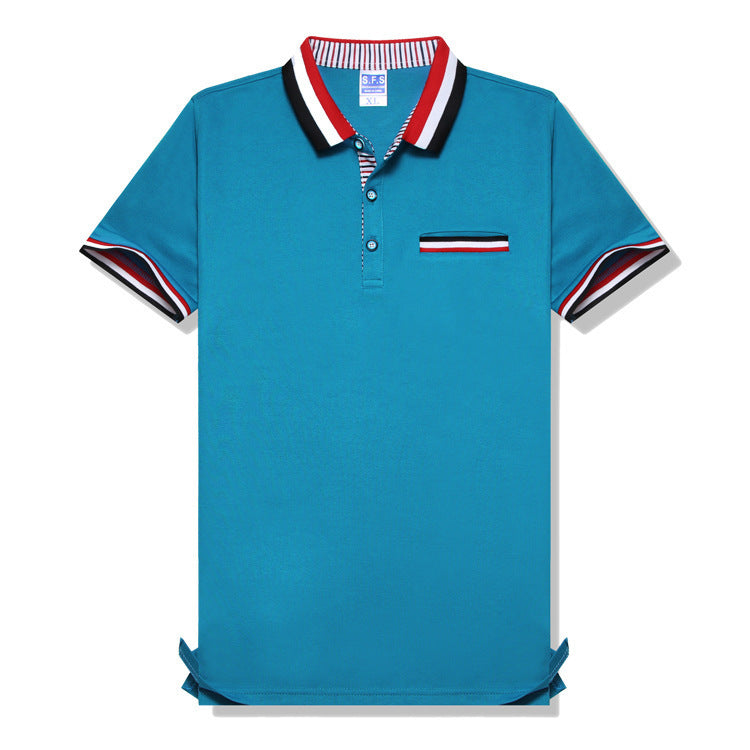 Europese Stijlvolle Casual Gestreepte Revers Poloshirt met Korte Mouwen en Knoopsluiting voor Kinderen
