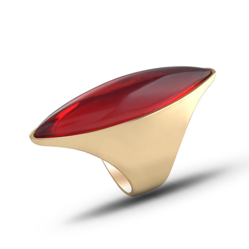 Amerikaanse Elegante Vintage Geometrisch Edelsteen Ring voor Dames