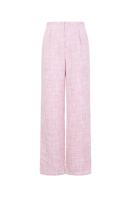 Geweven Polyestervezel Vrouwen Rechte Broeken Elegante Ruitjes Herfst/Winter