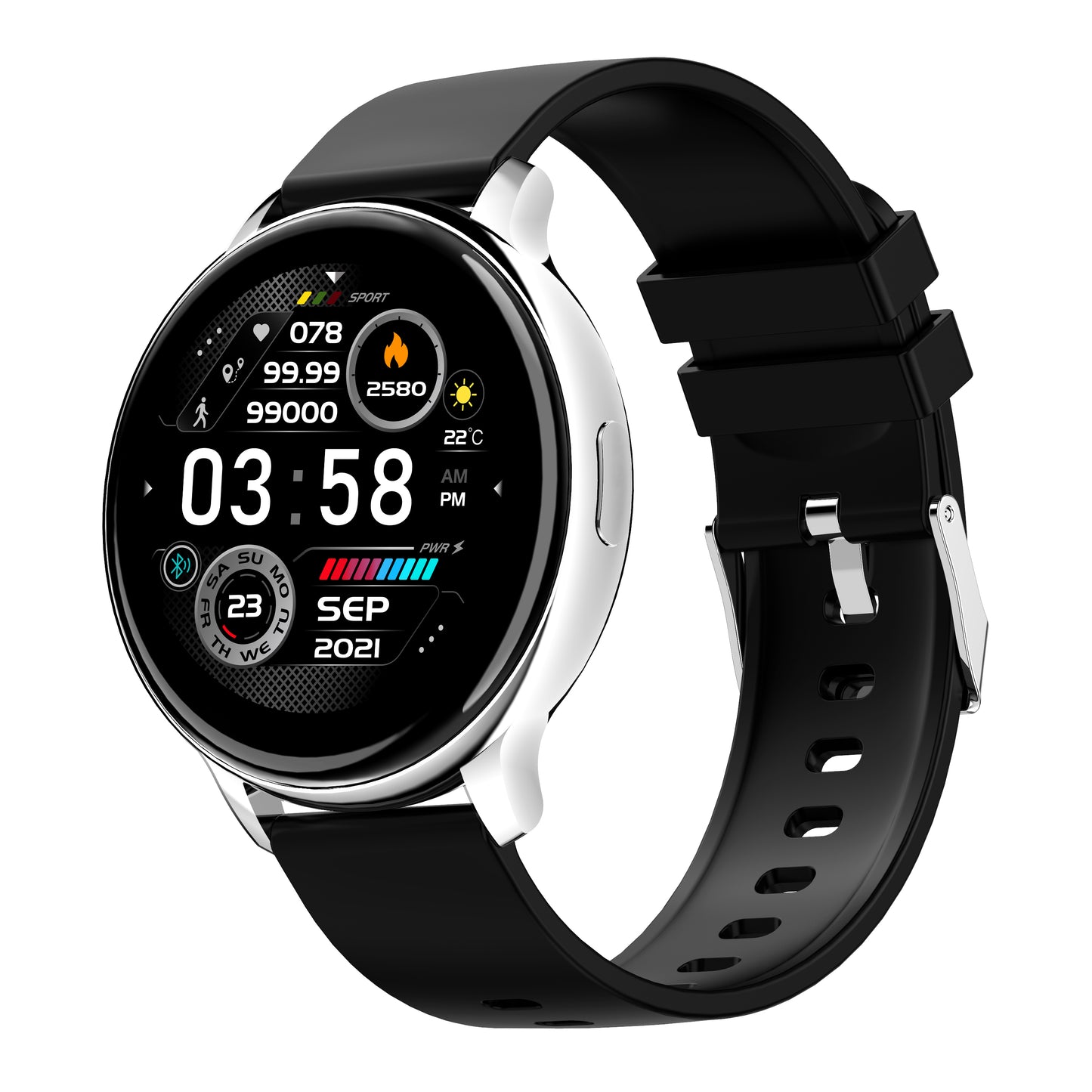 Eenvoudige Zakelijk Casual Bluetooth-Belfunctie Smartwatch Multifunctioneel met Hartslag-Bloeddruk en Zuurstofverzadigingsmeter voor Unisex