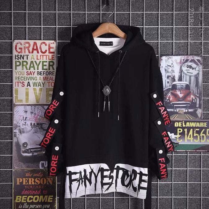 Nep-twee hoodies met lintprint