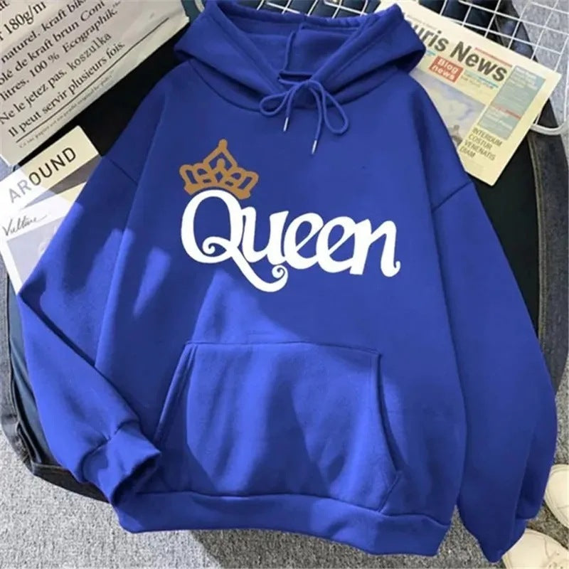 QUEEN Print Hoodies Fleece Hoodie