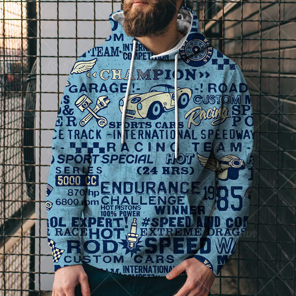 Geprinte hoodie met capuchon