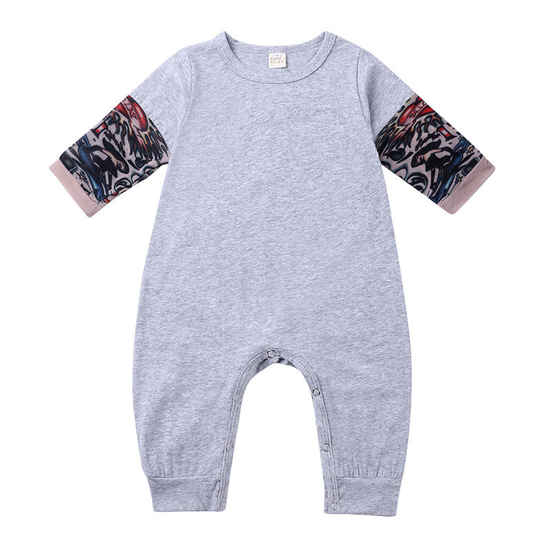 Casual Baby / Peuter Kruip-pak /Jumpsuit met Lange Mouwen Tattooprint